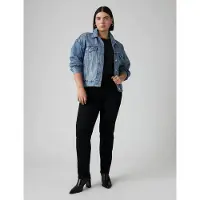 Levi's pour femme. 18883-0321 Jean droit à taille haute 724 noir (25/32), Casuel, Coton, Denim