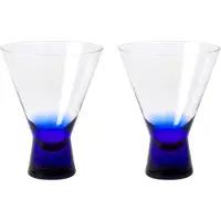Broste Copenhagen Verres à cocktail Konus 20cl bleu lot de 6 pièces
