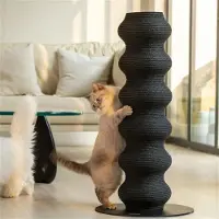 StarTech.com Arbre à chat et arbre d'escalade pour chats - Poteau à griffer - 3 niveaux - Bois - Taille L - Noir