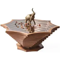 Xl Moebel Gmbh Table basse moderne, minimaliste, marron, élégante, raffinée et confortable