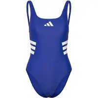 Adidas Maillot de bain sport '3-Stripes U-back' bleu roi / blanc