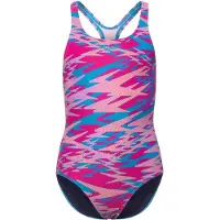 Speedo Hyperboom Print Medalist Swimsuit Bleu 16 Years Fille