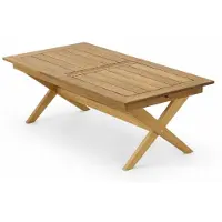 Xl Moebel Gmbh Table de jardin à rallonges, style moderne, en bois brun, table basse, confortable et stable