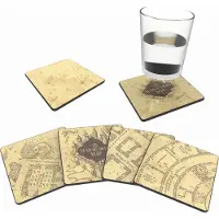 Wizarding World Of Harry Potter Harry Potter - Pack De 4 Sous-Verres Thermoréactifs Carte Du Maraudeu