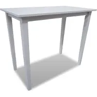 Syfax Table de bar en bois Blanc
