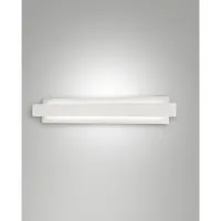 FABAS LUCE Applique Murale Led Intégrée Regolo 21 W 2150 Lm 3000 K, Métal Et Verre, Blanc, Design Moderne, Dimmable, Coupure De Phase, Ip20 Classe 1