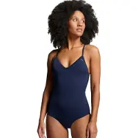 Puma V Neck Swimsuit Bleu L Femme