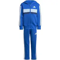 Adidas Seasonal Essentials Tiberio 3 Stripes Fleece Tracksuit Bleu 3-4 Years Enfants