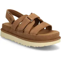 Ugg pour femme. 1175122 Sandales en cuir Goldenstar Gleam marron (37), Plat, Velcro, Casuel