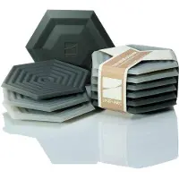OEM Mok en silicone style Mid-Century, épaisseur 10 mm, résistant à l'eau, motif « salade d'hiver », lot de 6