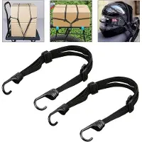 OEM Kit de porte-vélos réglable comprenant 2 porte-bagages, une sangle pour vélo et un sacoche de moto avec crochets, 60-104 cm, noir