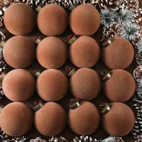 OEM 15 guirlandes de Noël souples, guirlandes de Noël tressées en vrac, décorations de Noël en plastique à suspendre (marron)