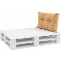 VBChome Coussin pour palettes pour palettes Euro, mobilier, support de palette, jardin, balcon, 12 couleurs, rembourrage en flocons de mousse, coussin de dossier beige, 70 x 40 cm