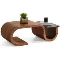 AEA Table basse en bois, moderne, salon, neuve, marron, luxe, élégante, exclusive