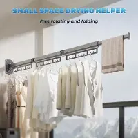 OEM Échafaudage de séchage noir, triple, dépliable, portable et peu encombrant, pour les murs, les balcons, les salles de bains et les buanderies