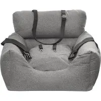 OEM Lit de luxe pour chien – Lavable – Pour les sièges avant et arrière – 50 x 50 cm – Gris