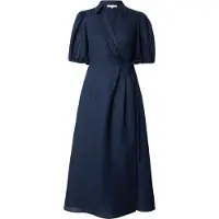 Tommy Hilfiger Ww0ww51011 Short Sleeve Midi Dress Bleu 44 Femme