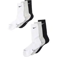 Nike Chaussettes 'ED ELVD' gris chiné / noir / blanc