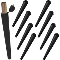 OEM Boîtier articulé en 8 parties, portable avec couvercle, noir, longueur 120 mm
