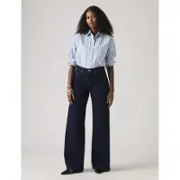 Levi's pour femme. 001PZ-0009 Jeans 318 Navy shapers à jambes larges (30/32), Casuel, Coton, Denim, Marine