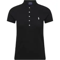 Ralph Lauren pour femme. 211B18200011 Polo stretch Slim Fit noir (M), Casuel, Coton, Manche courte