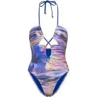 Desigual Maillot de bain bleu roi / violet / orange / noir