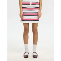 Selected Jupe anthracite / magenta / blanc naturel