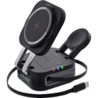 InLine Chargeur sans fil 3in1, 15W Qi compatible MagSafe, câble de 0,8m