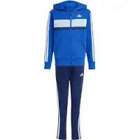 Adidas Seasonal Essentials Tiberio 3 Stripes Fleece Tracksuit Bleu 13-14 Years Enfants