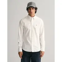 Gant pour homme. 3000202 Chemise Oxford slim, blanc (4XL), Casuel, Coton, Classique, Manche longue