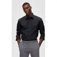 Selected Chemise 'Ethan' noir