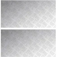 vidaXL Escalier Marche à angle droit 2 pcs Argent 80 x 40 cm Aluminium
