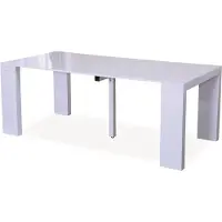 HABITAT ET JARDIN Table repas extensible "Dina" - 200/40 x 94 x 75 cm - Blanc laqué
