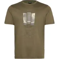 BOSS pour homme. 50559811 T-shirt mercerisé Graphiques réfléchissants vert (S), Casuel, Coton, Manche courte