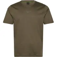 BOSS pour homme. 50561856 T-shirt en coton mercerisé vert (S), Casuel, Manche courte