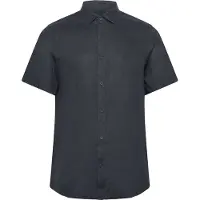 Armani Exchange pour homme. XM001223AF14619UB101 Chemise décontractée marine (L), Casuel, Lin, Manche courte
