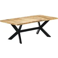Prolenta Maison Exclusive - Table à manger 200 × 100 × 75 cm en bois massif de manguier