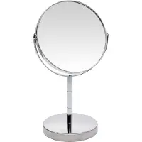JY&K H&S Decoration miroir à deux faces en acier inoxydable argenté 26,5cm x 14,2cm