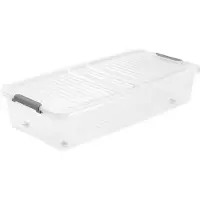 Keeeper 1100000100000 boîte sous lit "leo", 33 litres, transparent