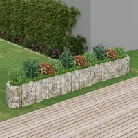 Prolenta Maison Exclusive - Parterre surélevé en gabion, fer galvanisé, 400 x 50 x 50 cm