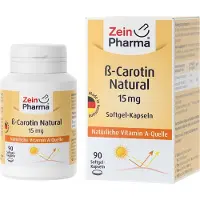 Zein Pharma - Germany GmbH ZeinPharma, capsules de bêta-carotène naturel, 15 mg, boîte de 90 capsules