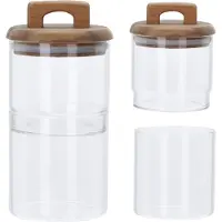 Eh Excellent Houseware Glasbehälter 2-etagig 2 x 600ml