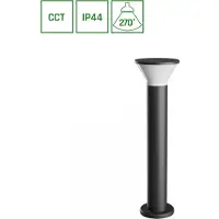 Spectrum LED Lampadaire extérieur Stella Noir 76,5cm IP44 6W GU10 450lm CCT 3000K/4000K/6000K