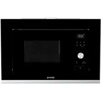 Gorenje Four à micro-ondes encastrable, , capacité 20 l, 800 W, 15 programmes, verre noir/acier inoxydable