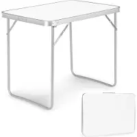 Northix Table de randonnée, table de pique-nique, table pliante, 80x60 cm, blanc