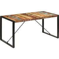 Prolenta Maison Exclusive - Table de salle à manger 160 x 80 x 75 cm en bois ancien massif