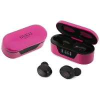 GUESS Ecouteurs filaires TWS + station d'accueil GUTWST31EM magenta