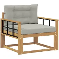 vidaXL Canapé d'extérieur moyen en polyester blanc