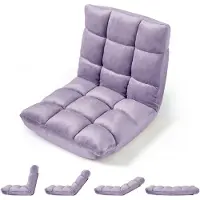 Costway Chaise de sol avec dossier réglable, fauteuil de sol rembourré, coussin de sol pliable, chaise de méditation, fauteuil de relaxation, coussin thaï, violet