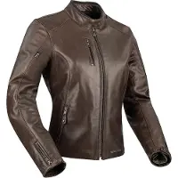 Segura Veste de moto en cuir pour femme Laxey, marron, taille 38